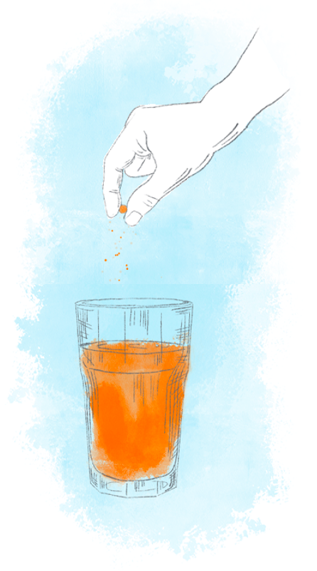 crushed abortion pill powder poured into a cup