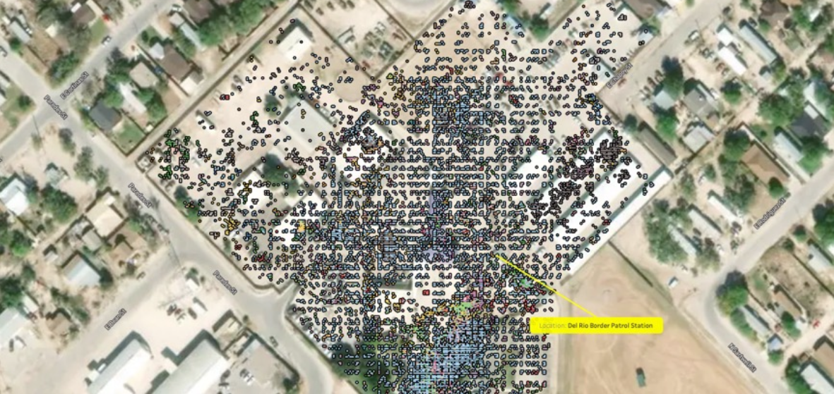 Cell-phone location information at Del Rio CBP Station